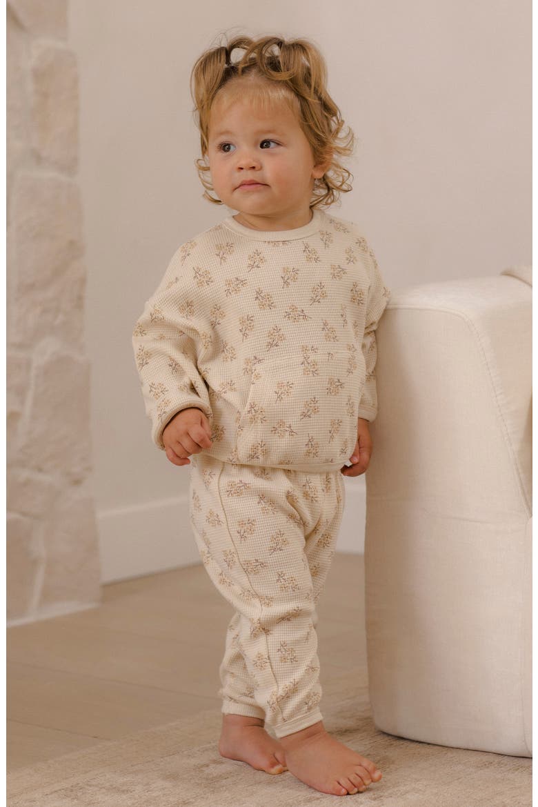 Kids' Waffle Slouch Set, Alternate, color, NATURAL