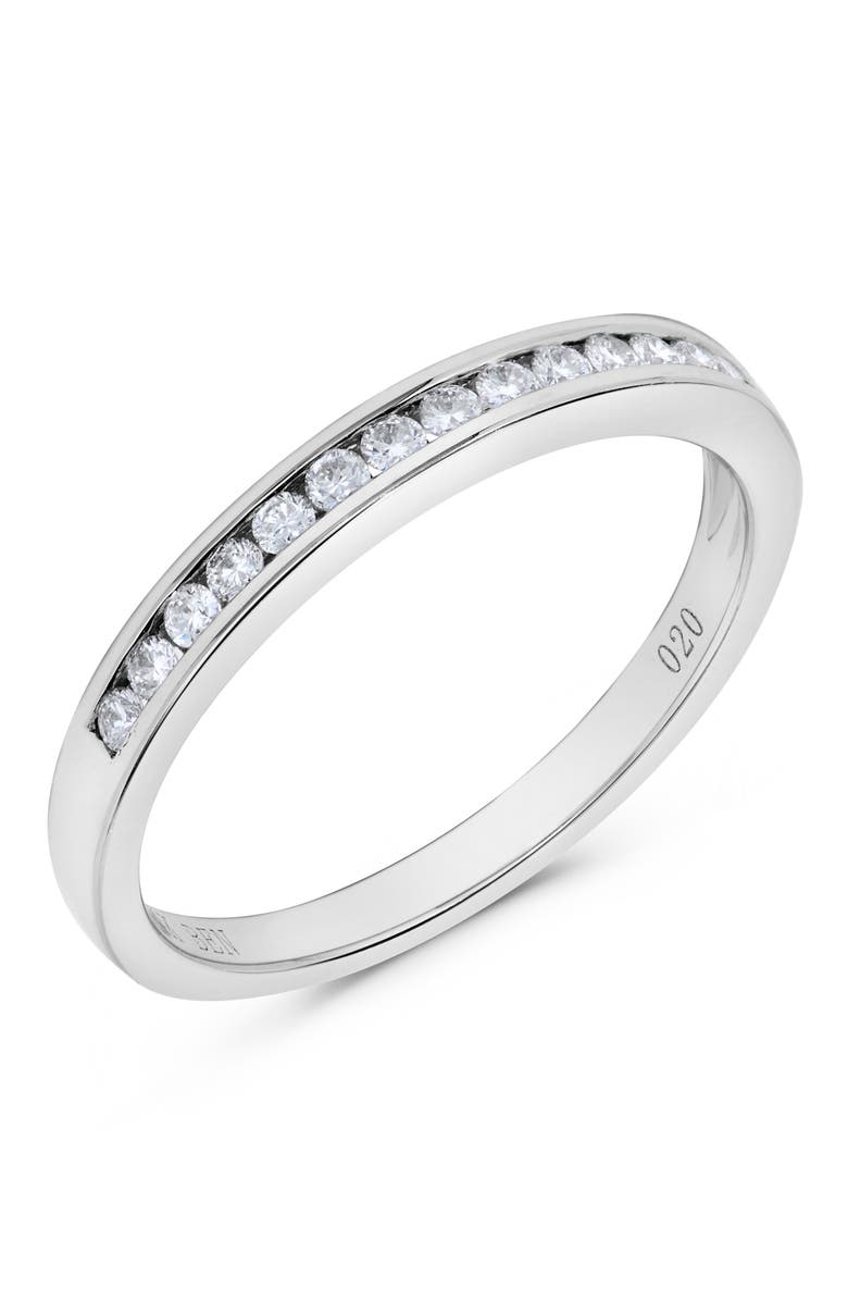 H.J. Namdar 14K White Gold Channel Set Diamond Stackable Ring - 0.20ct., Alternate, color, 
