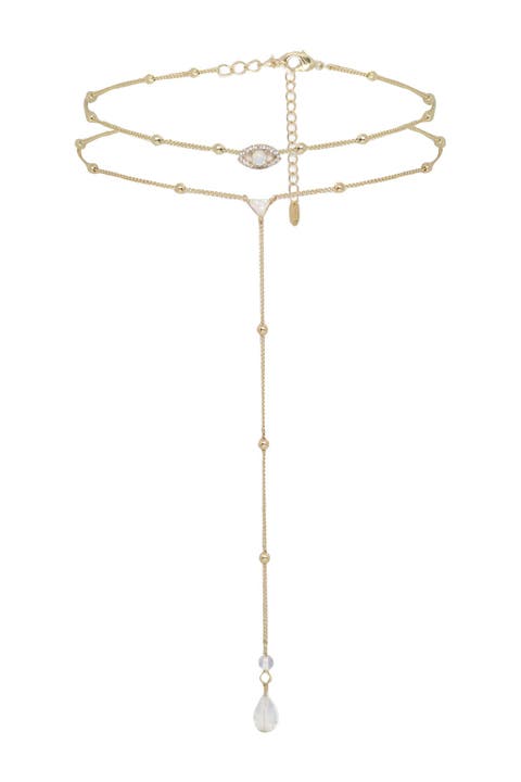 Evil Eye Opal Layered Lariat