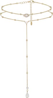 Ettika Evil Eye Opal Layered Lariat