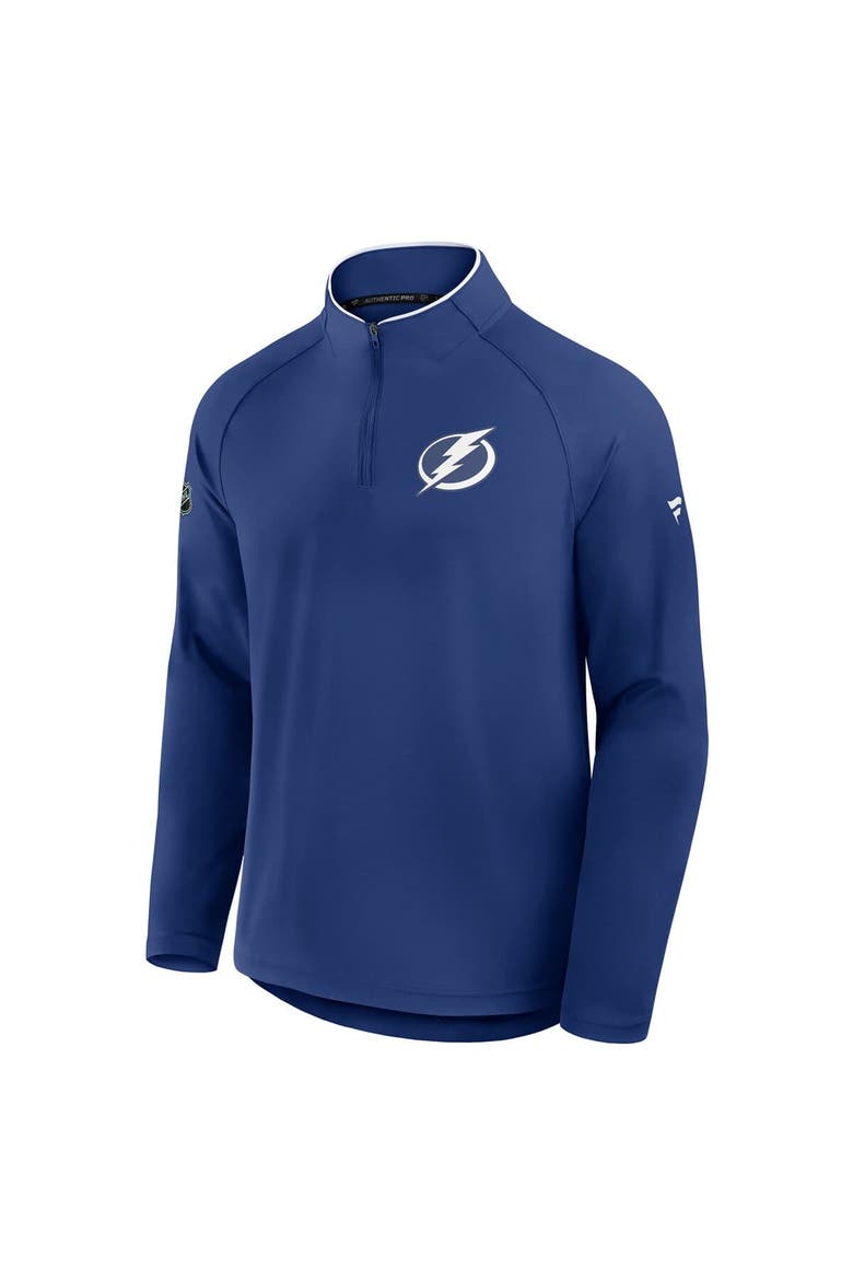 Men's Fanatics Blue Tampa Bay Lightning Authentic Pro Rink Training Quarter-Zip Pullover, Alternate, color, Blue