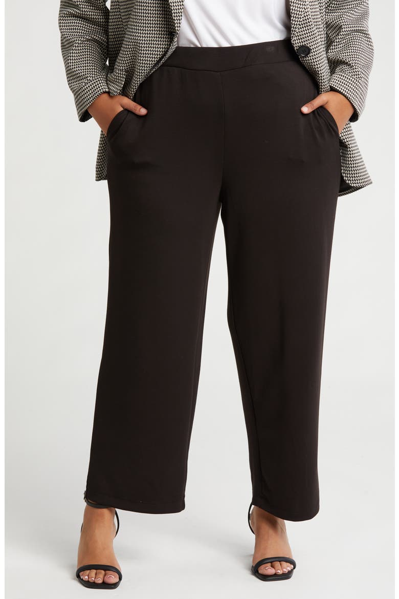 Scuba Wide Leg Pants, Main, color, BLACK