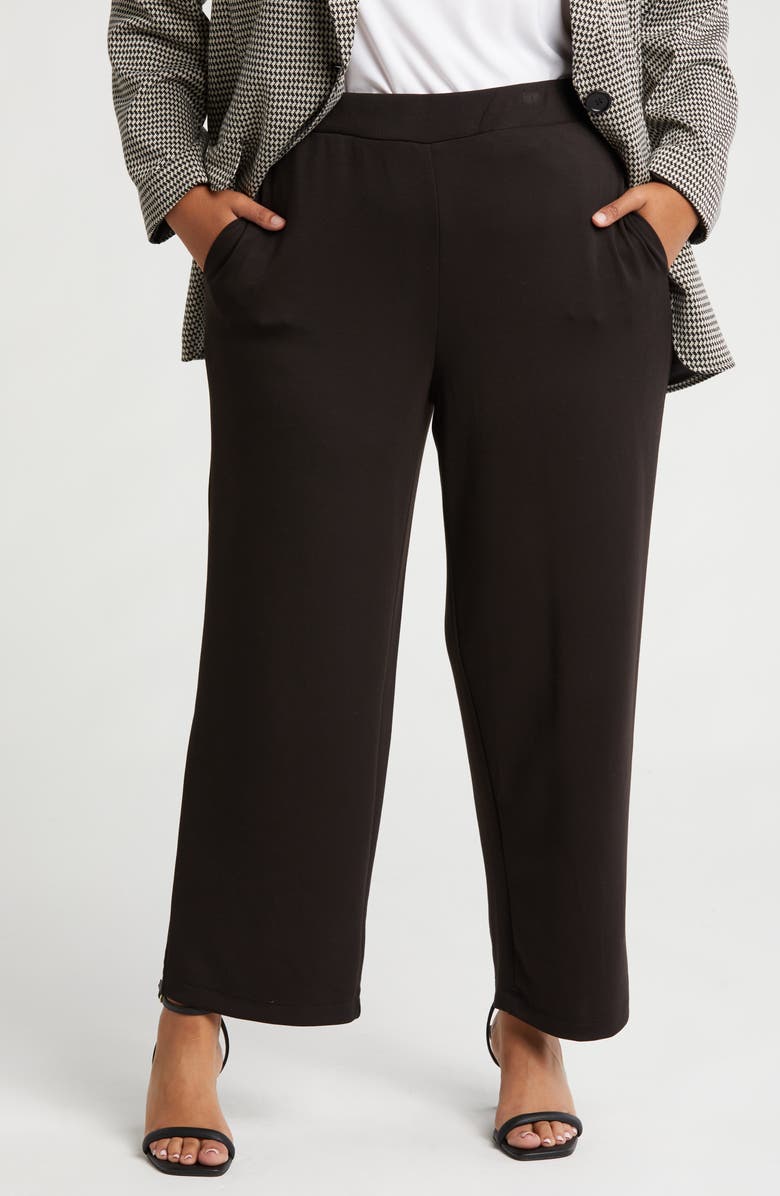 T Tahari Scuba Wide Leg Pants, Main, color,
