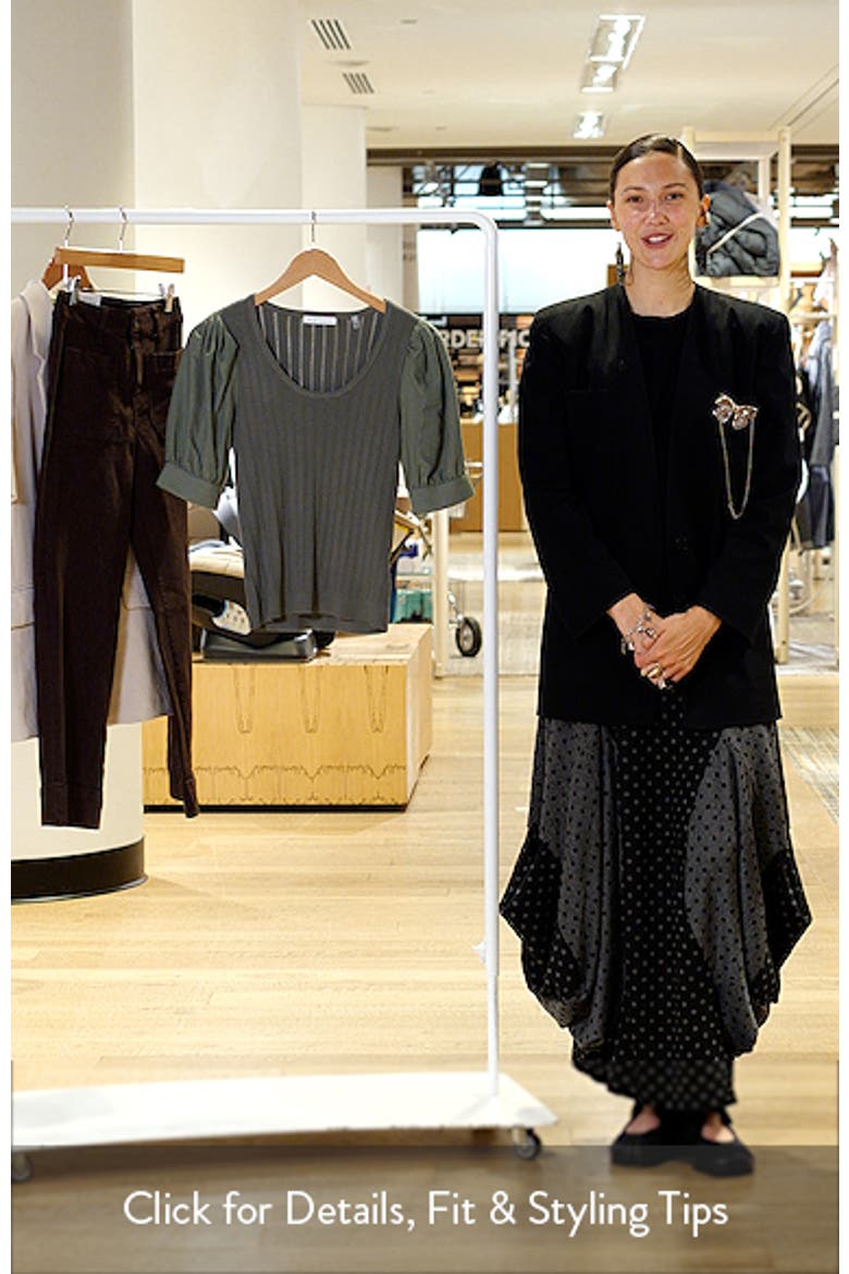 The Kaeta Mixed Media Puff Sleeve Sweater video