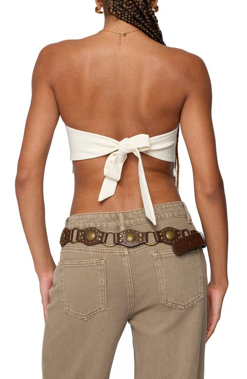 EDIKTED EDIKTED STUD & TASSEL HANDKERCHIEF STRAPLESS TOP 