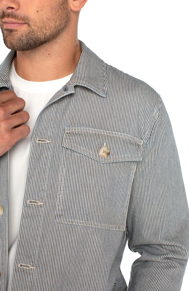 Liverpool Los Angeles Stripe Stretch Cotton Shirt Jacket, Alternate, color, 