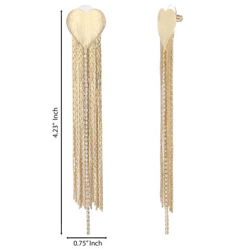 Jessica Simpson Gold Chain Tassel Earrings In Gold