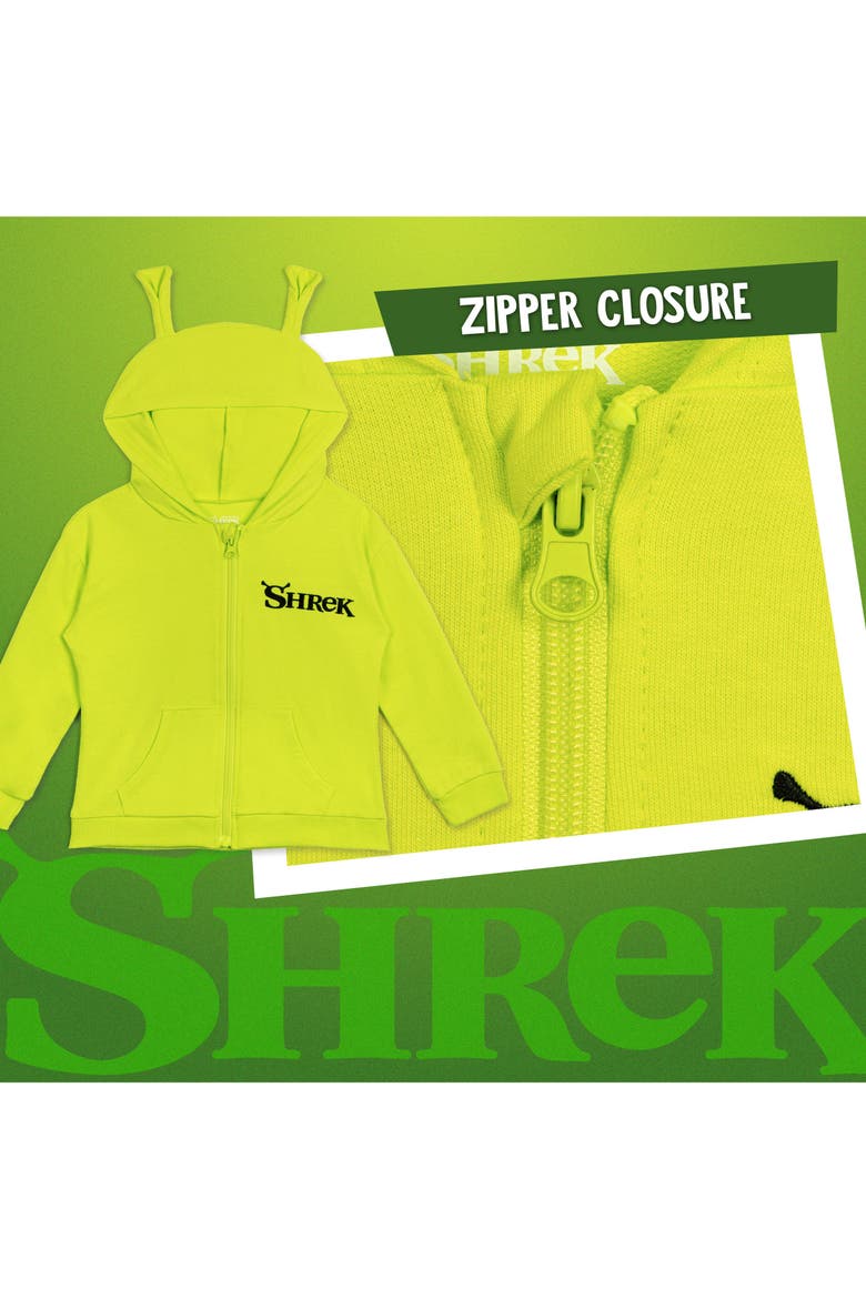 Shrek Zip-Up Hoodie, Alternate, color, Shrek Lime Green