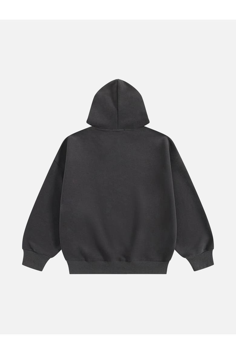 Oversized Cherry Pattern Pullover Hoodie, Alternate, color, Grey