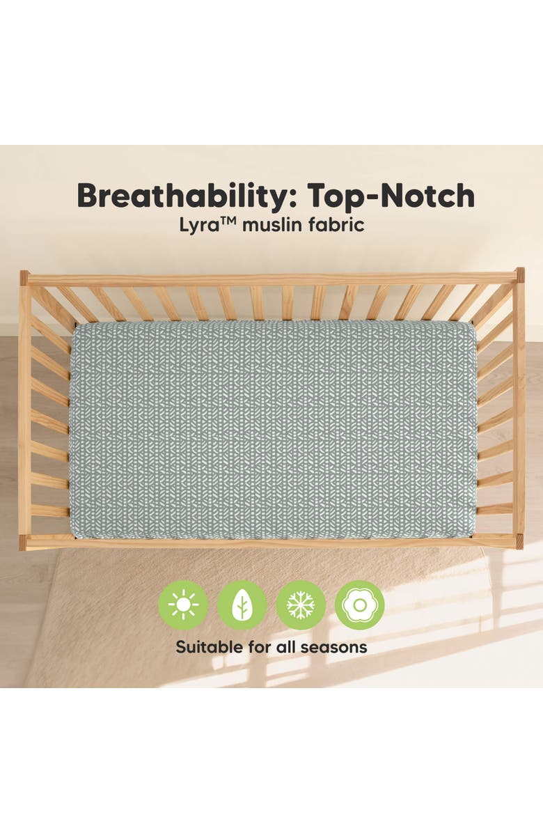 KeaBabies 2-Pack Lyra Muslin Crib Sheets, Alternate, color, Nordic