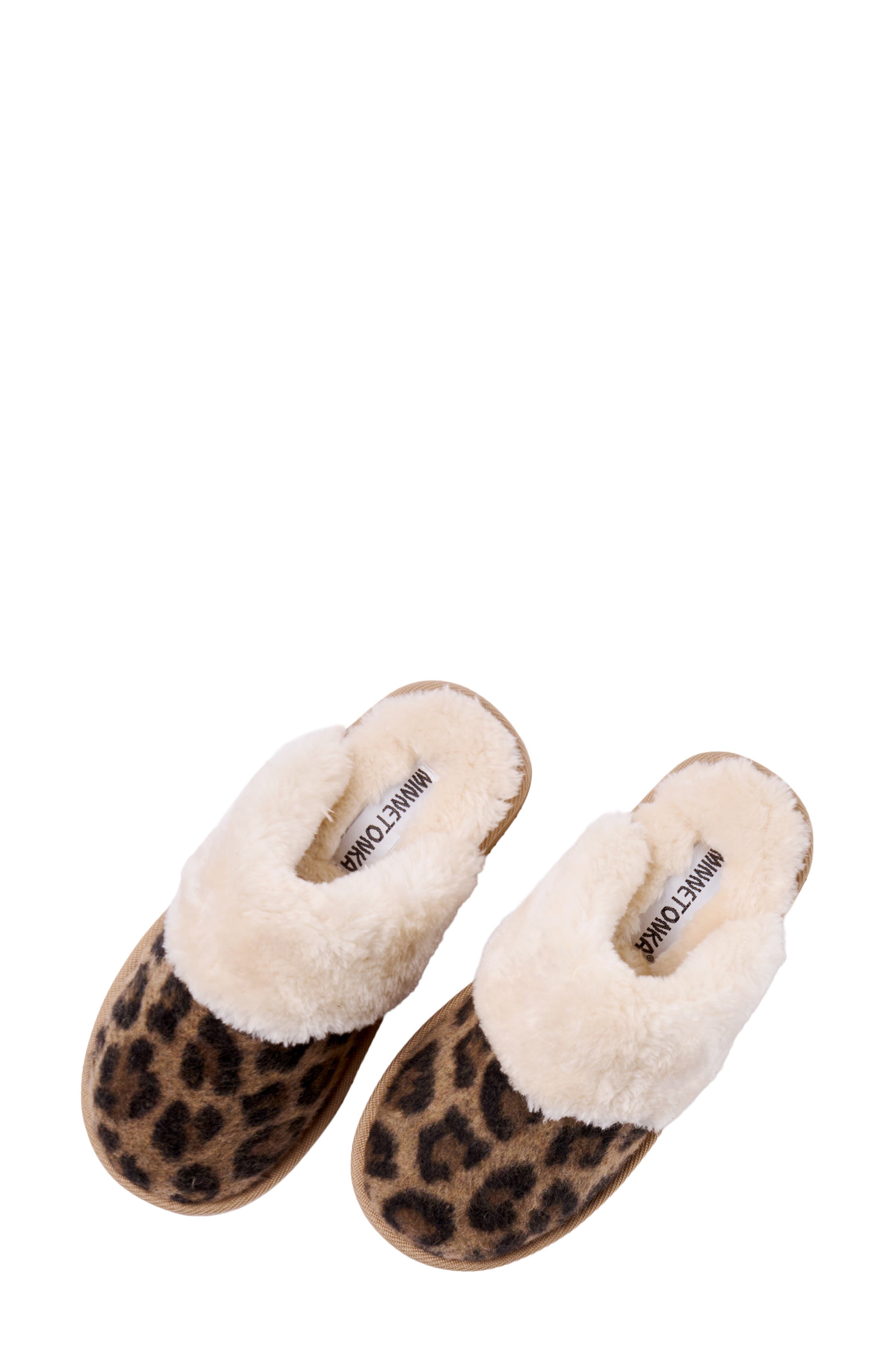 Chesney Mule Slipper, Alternate, color, BROWN FUZZY LEOPARD