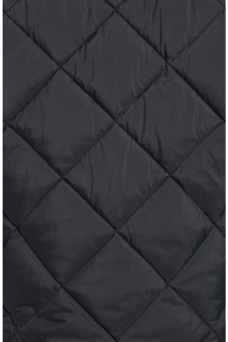 Quilted Puffer Jacket, Alternate, color, ALMOST BLACK