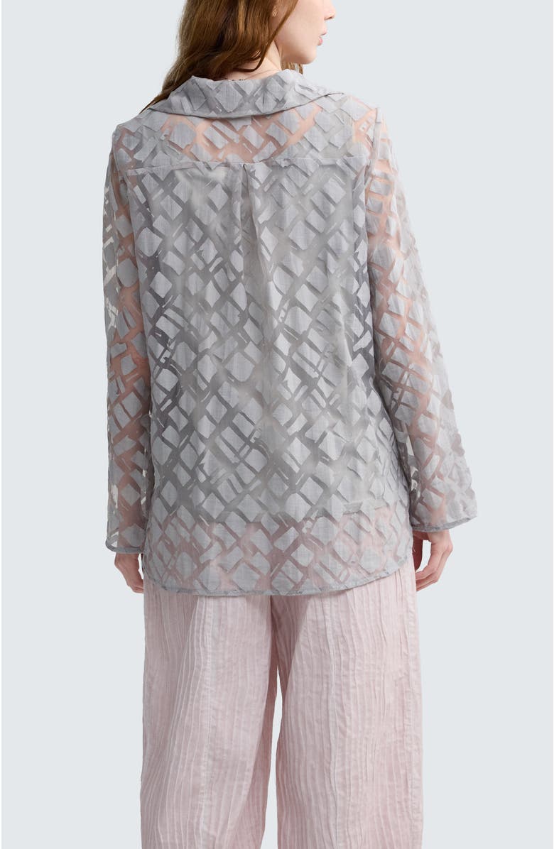 LUUKAA Maren Batik-Effect Tunic Shirt, Alternate, color, Ash Grey