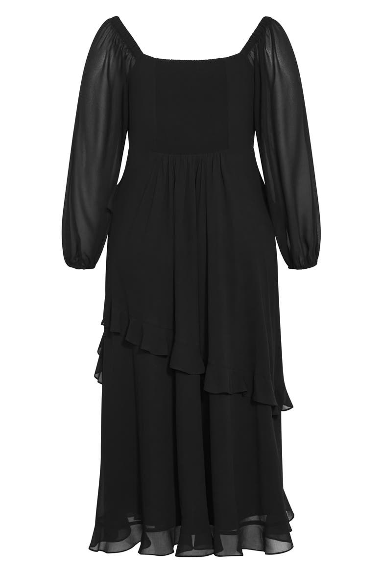 Shayla Long Sleeve Dress, Alternate, color, BLACK