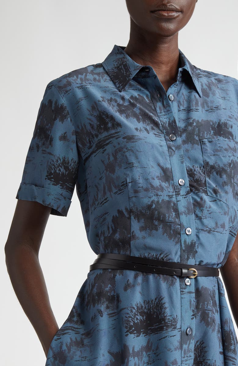 Altuzarra Kiera Print Silk Shirtdress, Alternate, color, 