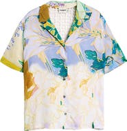 Desigual Knit Back Button-Up Shirt