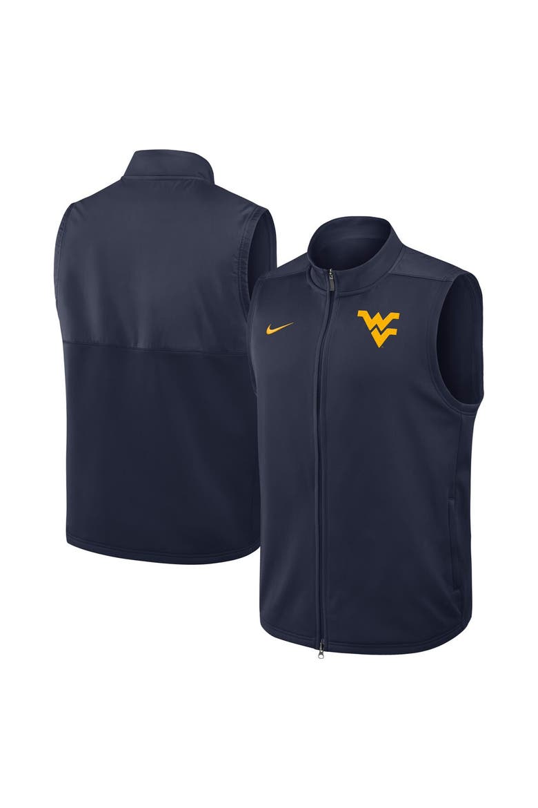 Men's Nike Navy West Virginia Mountaineers Primetime Victory Performance Full-Zip Vest, Alternate, color, Navy