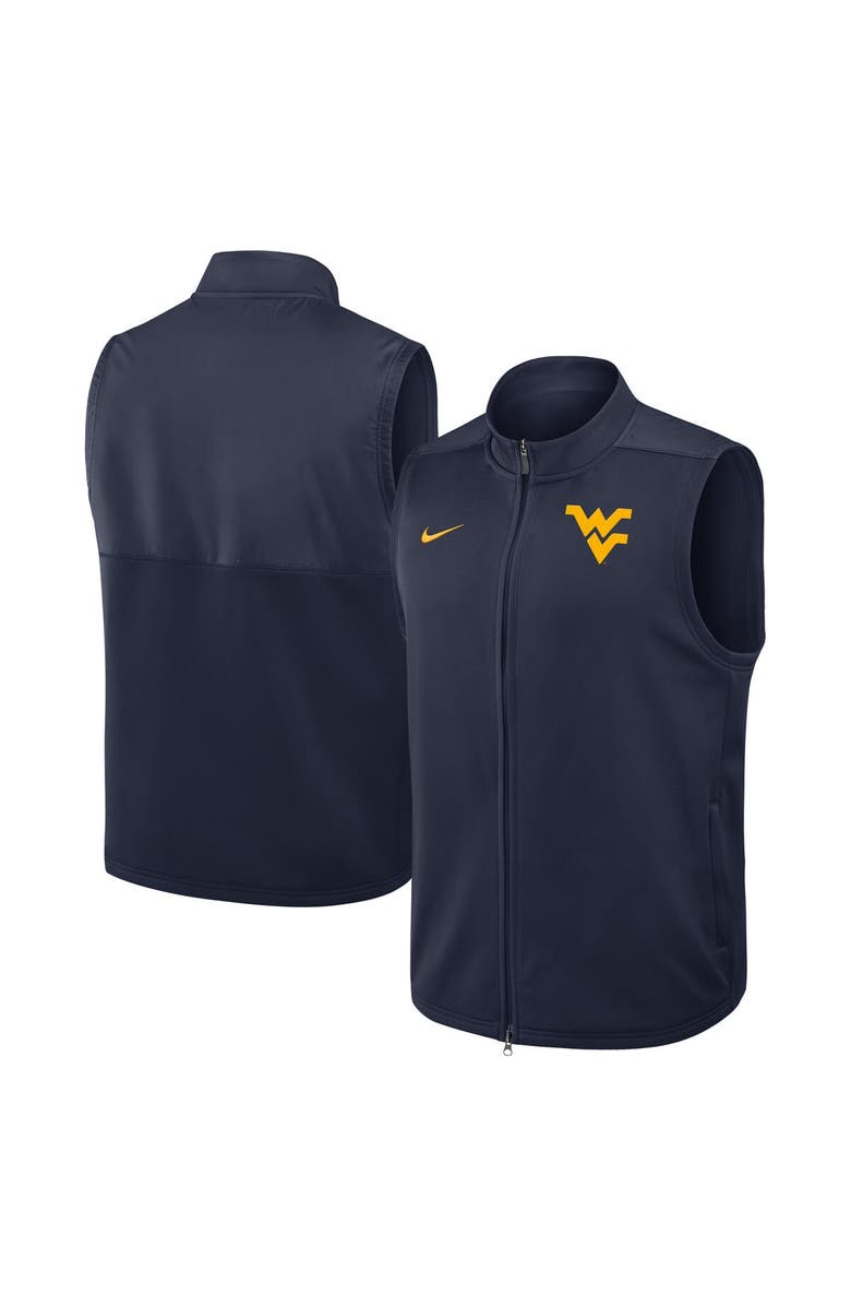 Nike Men's Nike Navy West Virginia Mountaineers Primetime Victory Performance Full-Zip Vest, Alternate, color, Navy