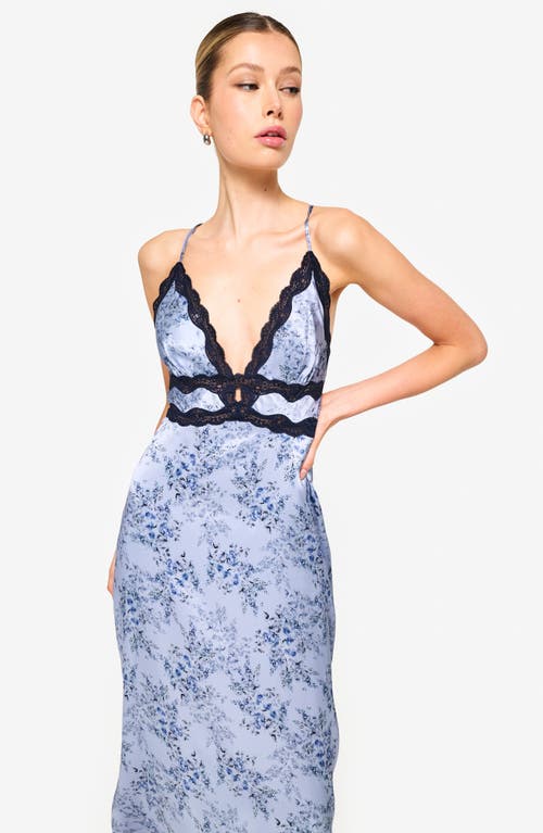 Cami Nyc Roya Floral Silk Midi Slipdress In Primavera Shadow