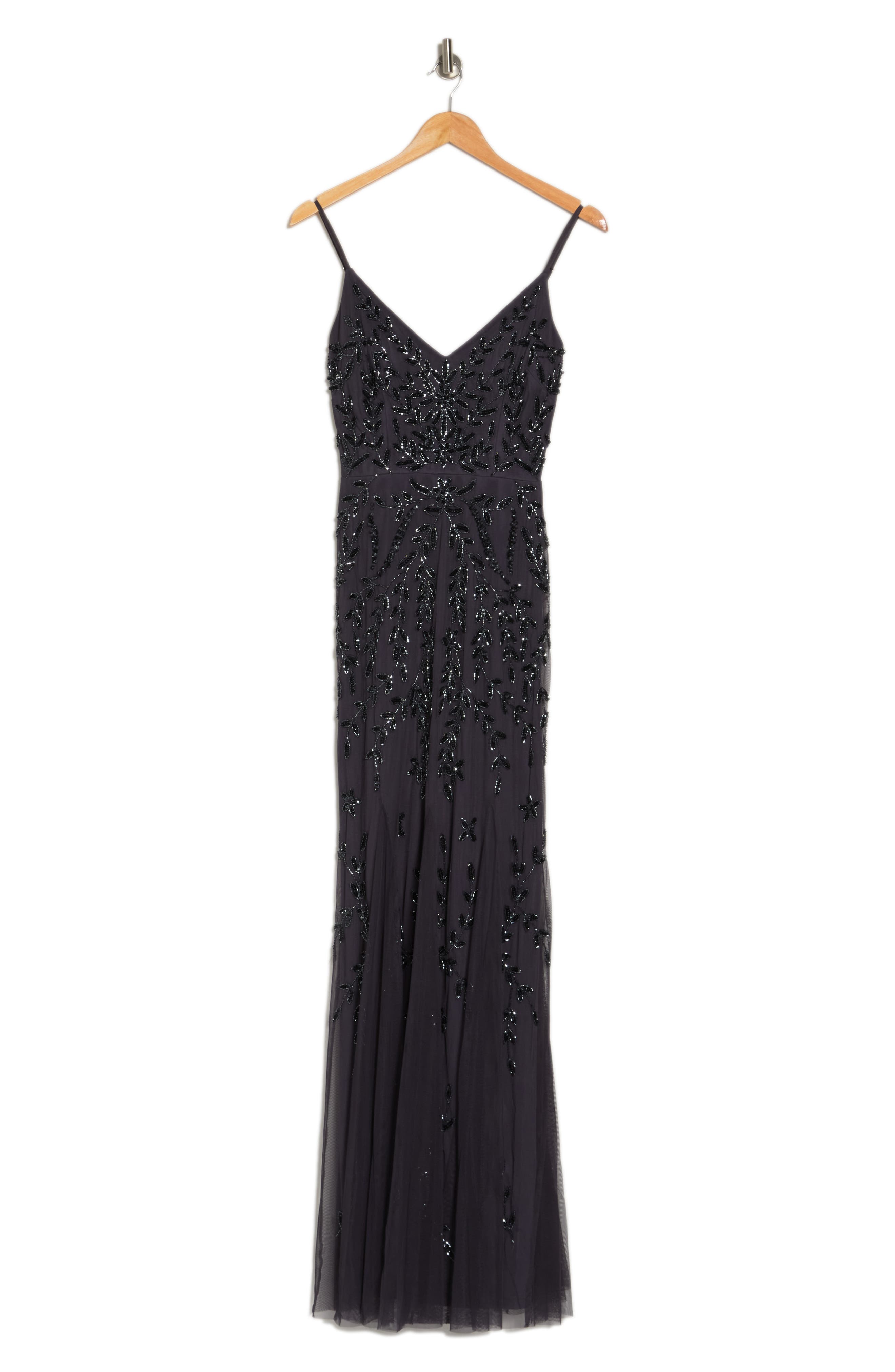 V Neck Paneled Gown