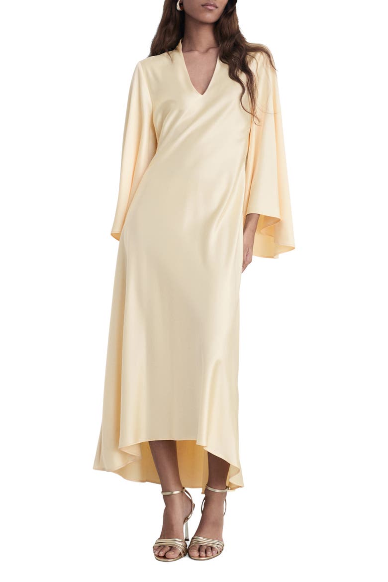 mango maxi dress long sleeve Long Sleeve Satin Maxi Dress (Women)