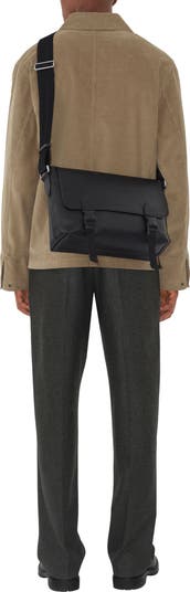 Burberry Large Embossed Check Buckled Messenger Bag | Nordstrom