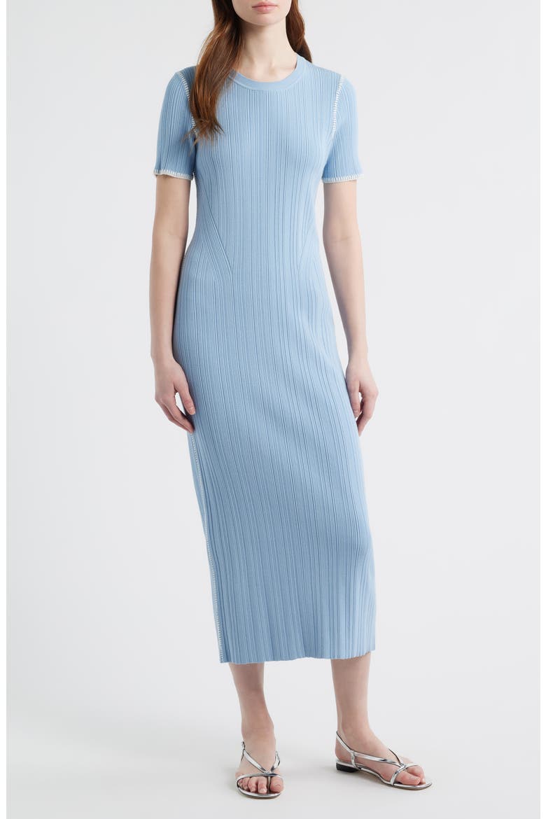 Harper Rib Midi Dress, Main, color, SKY