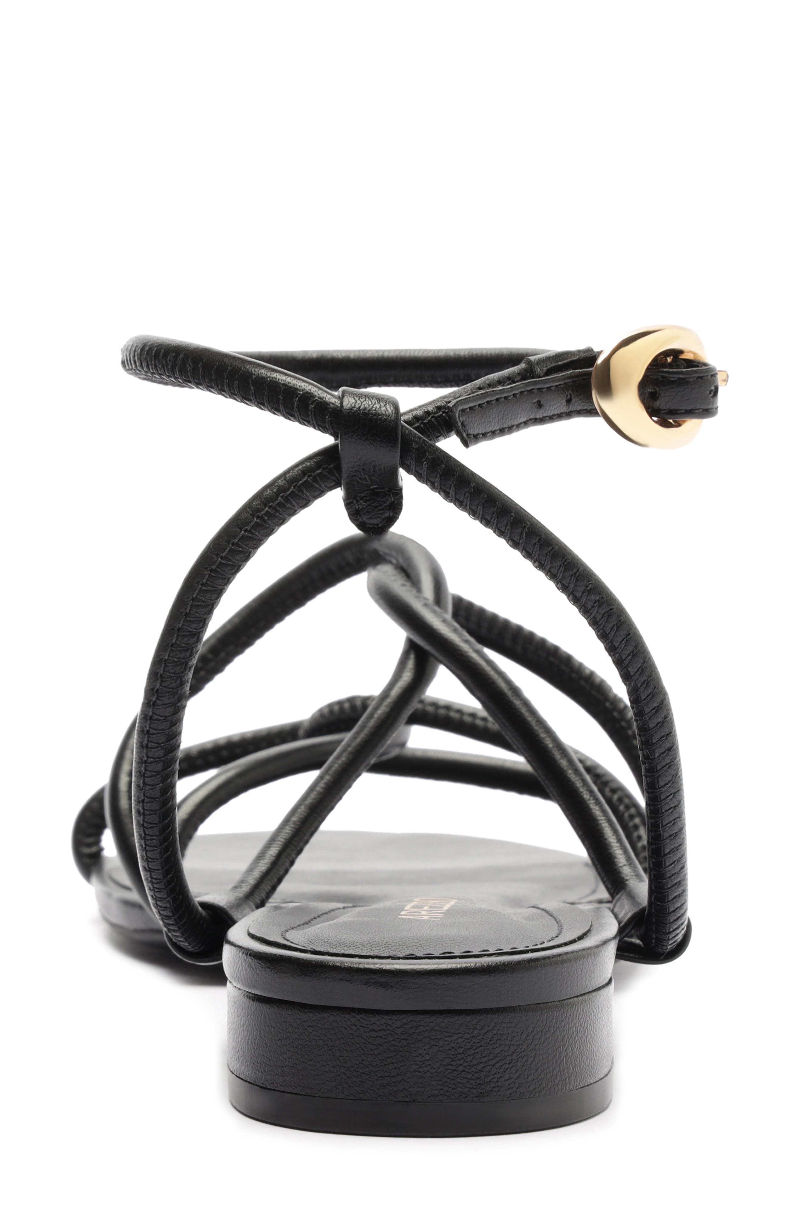 Arezzo Anna Ankle Strap Sandal, Alternate, color, Black