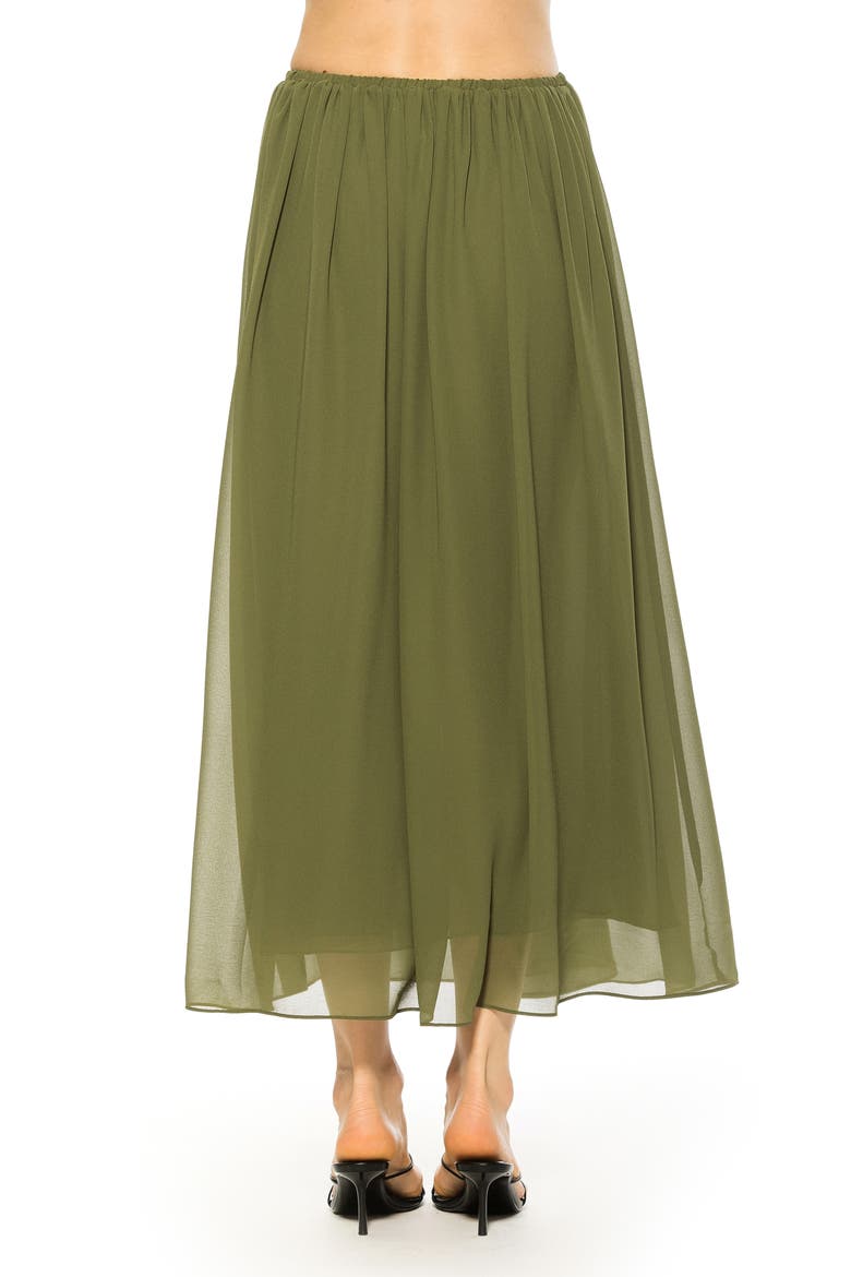 VAYLA LONG FLOWY MAXI SKIRT, Alternate, color, SAGE