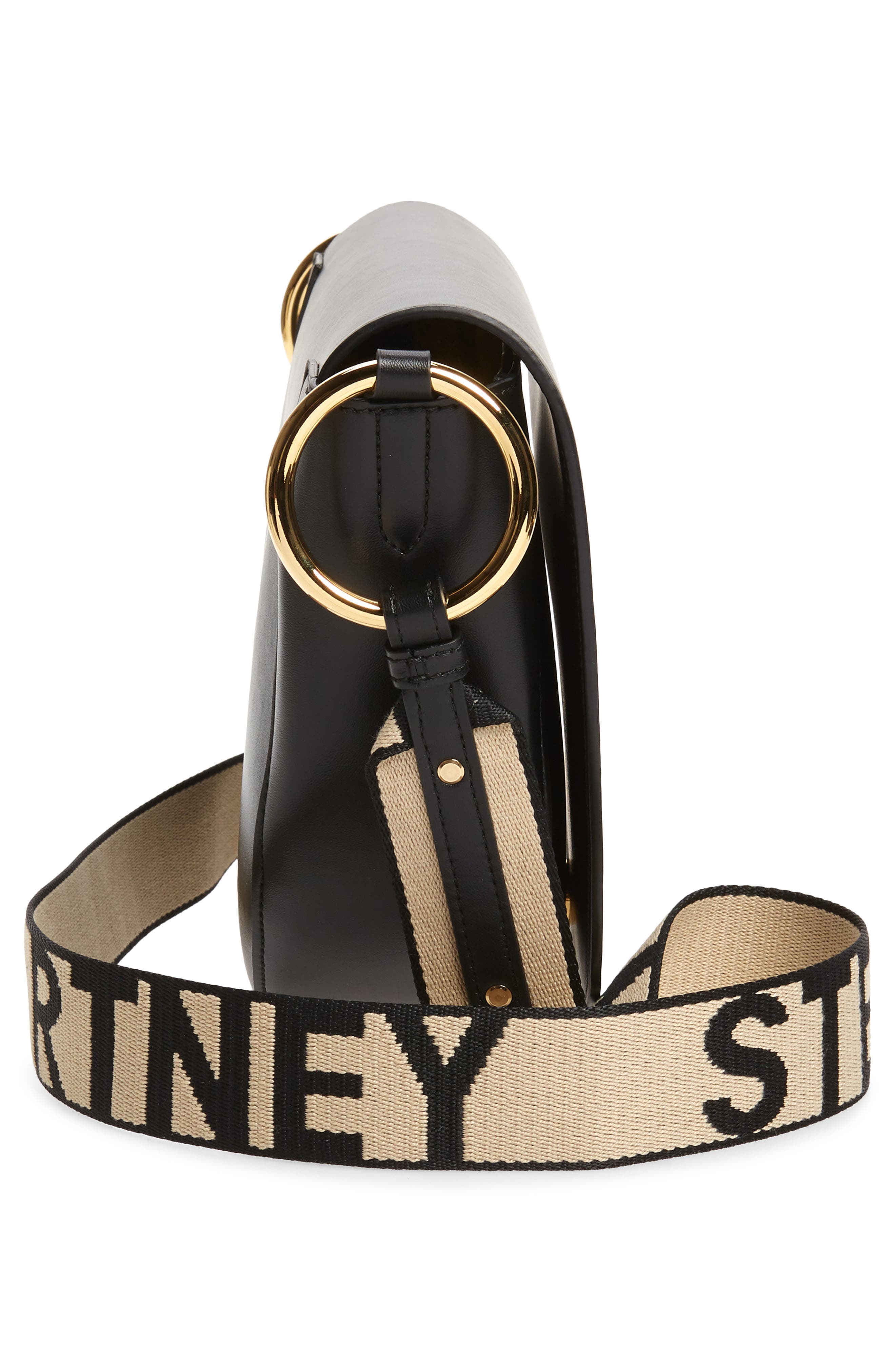 Stella McCartney Flap Faux Leather Shoulder Bag, Alternate, color, 