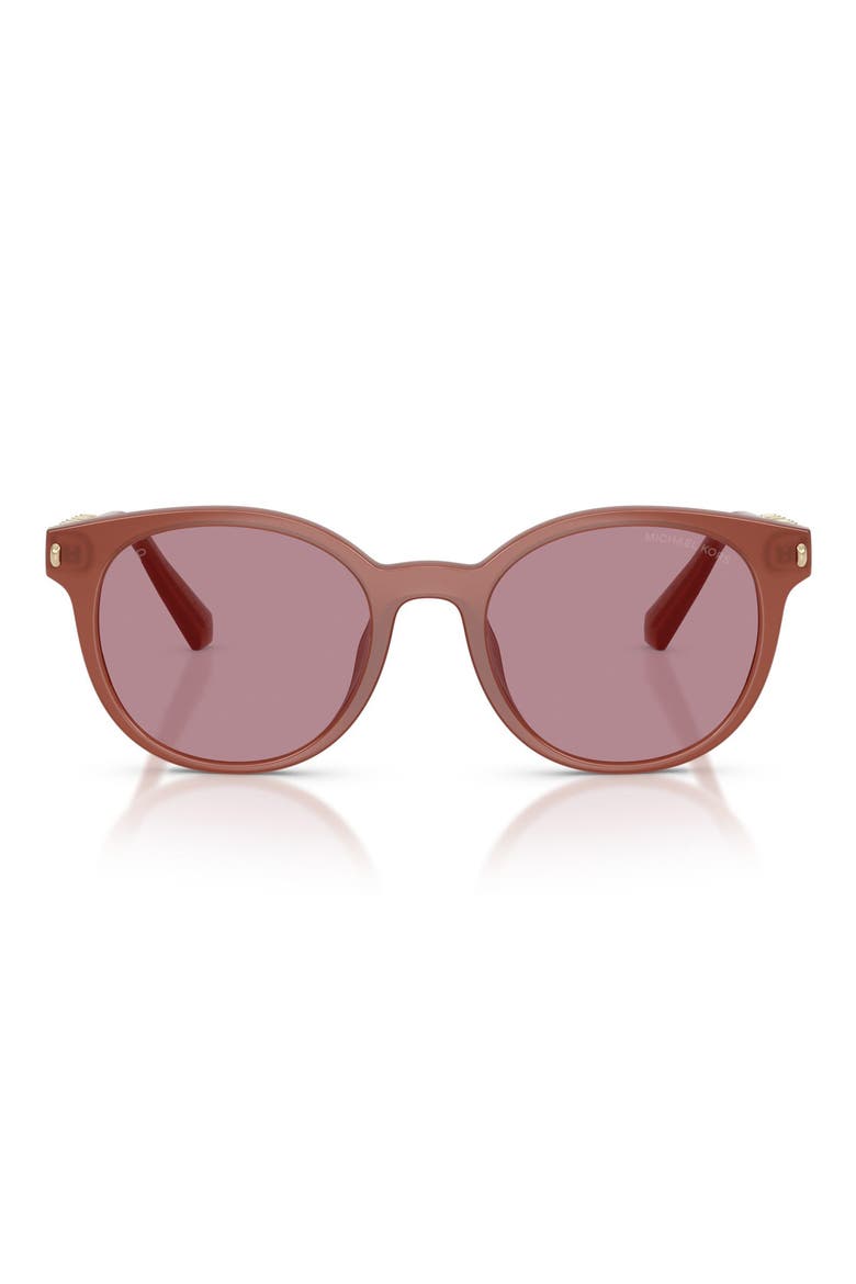 Pienza 53mm Polarized Round Sunglasses, Main, color, PRIMROSE / ROSE MIRROR POLAR