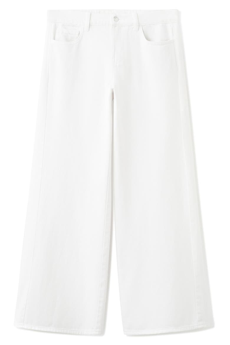 Low Waist Wide Leg Jeans, Alternate, color, WHITE