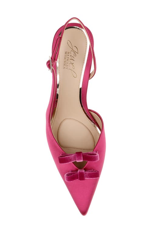 Jewel Badgley Mischka Ellery Slingback Pointed Toe Pump In Pink