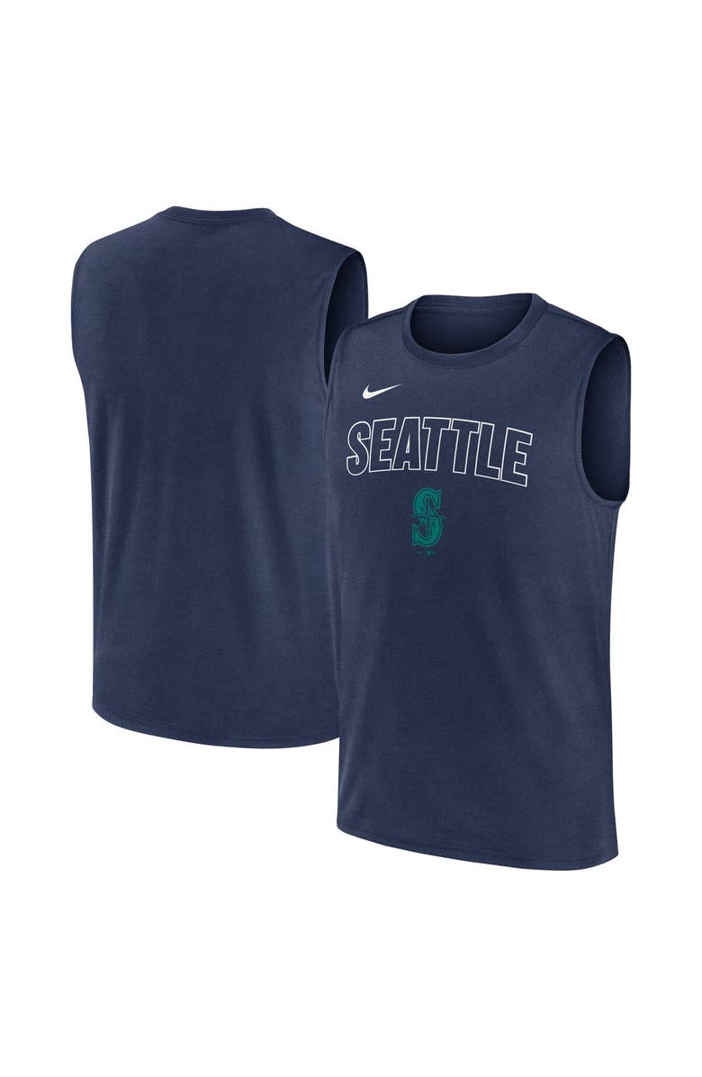 Nike Men's Nike Navy Seattle Mariners Knockout Performance Muscle Tank Top, Main, color, Navy