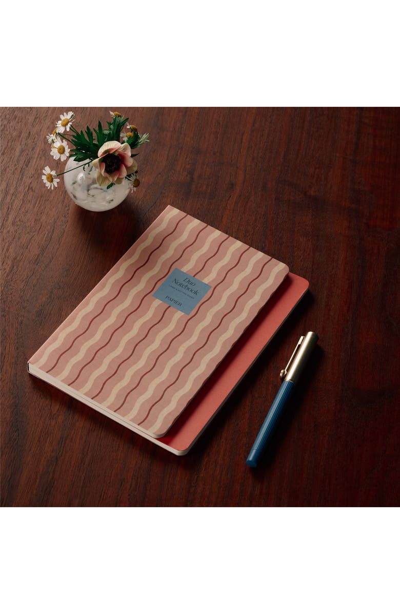 Papier Pink Waves Notebook, Alternate, color, Light/ Pastel Red
