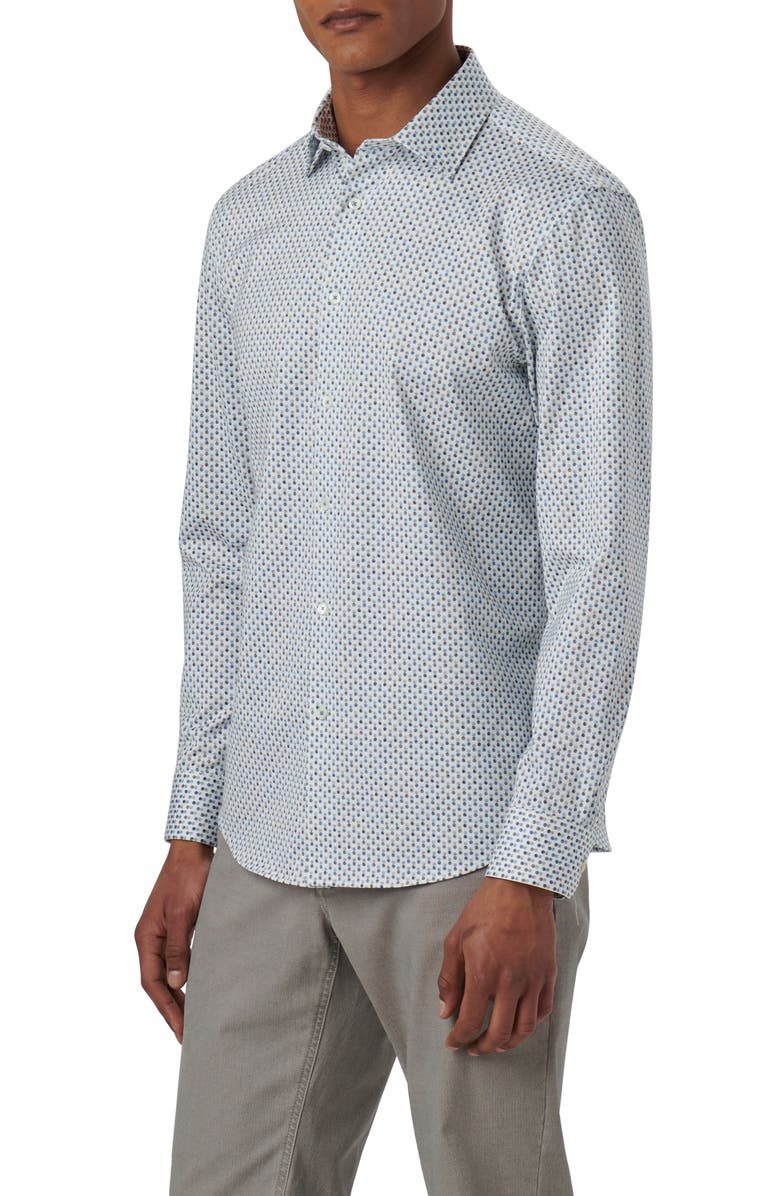 Bugatchi James OoohCotton<sup>®</sup> Double Dot Print Button-Up Shirt, Alternate, color,