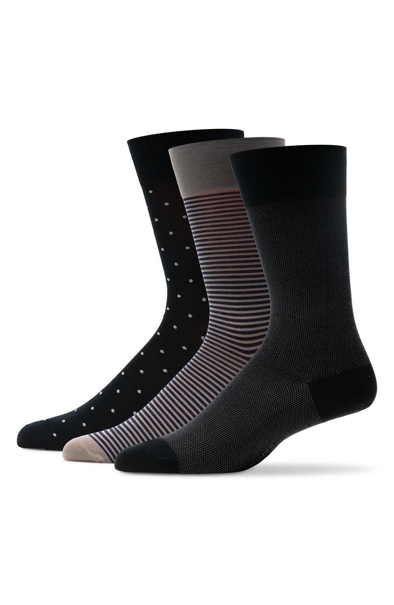 Magnanni Assorted 3-Pack Dress Socks Gift Box, Main, color, 