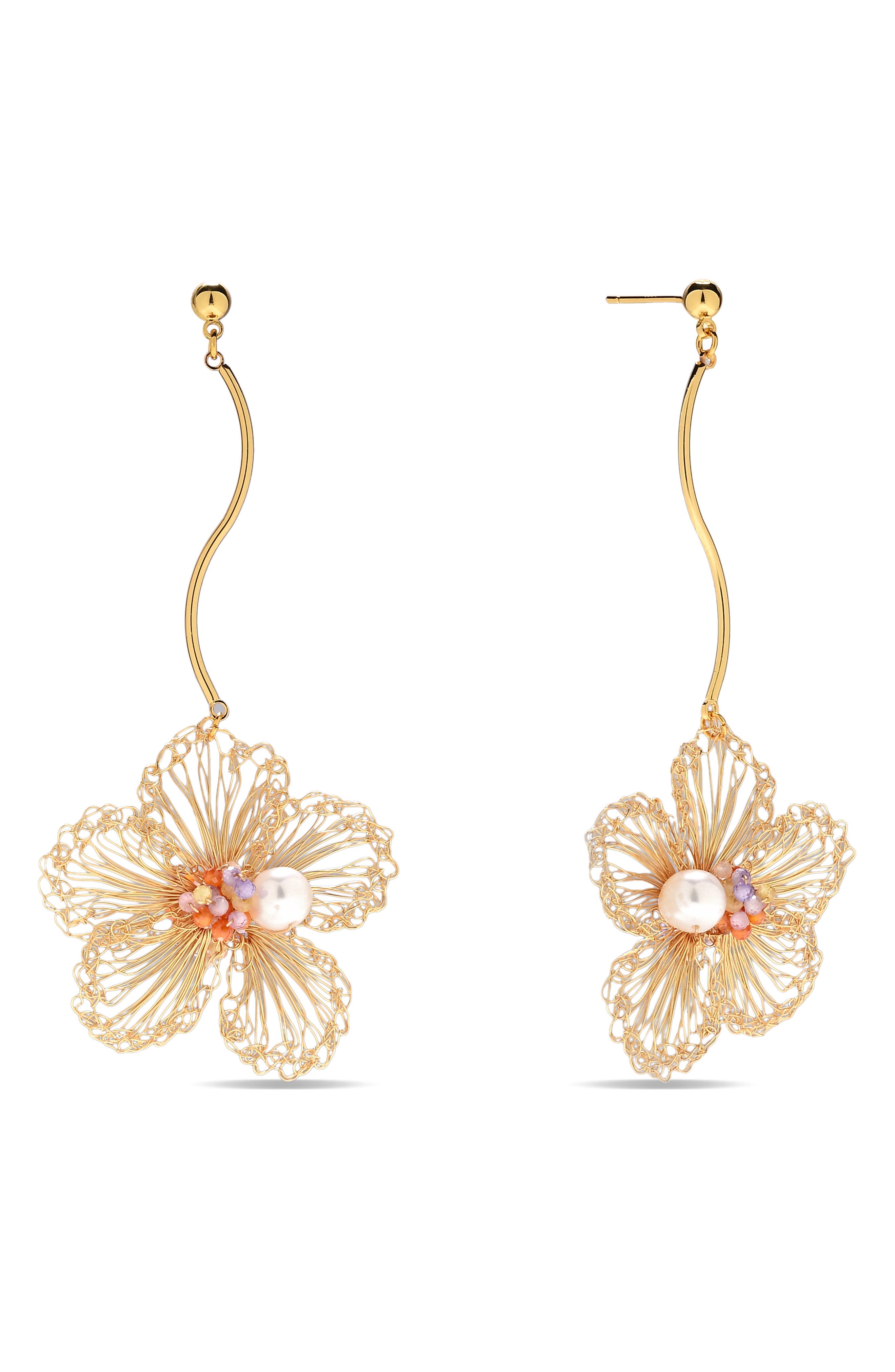 Siena Floral Dangle Earrings