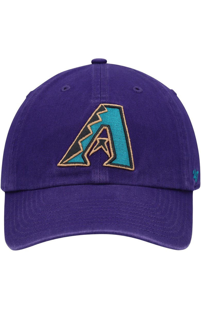 '47 Men's '47 Purple Arizona Diamondbacks Logo Cooperstown Collection Clean Up Adjustable Hat, Alternate, color, Purple