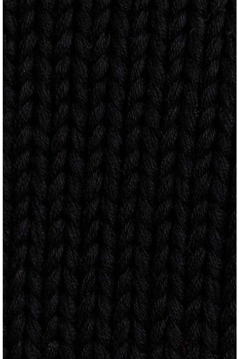 Solid Relaxed Cotton Sweater, Alternate, color, JET BLACK