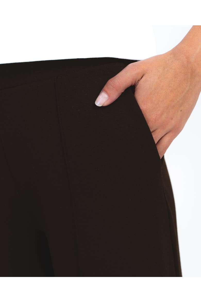Ponte Wide Leg Pants, Alternate, color, Espresso