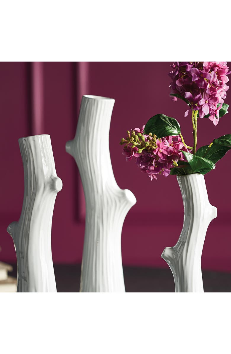 Napa Home & Garden Woodland Tall Vases Set of 3, Alternate, color, White