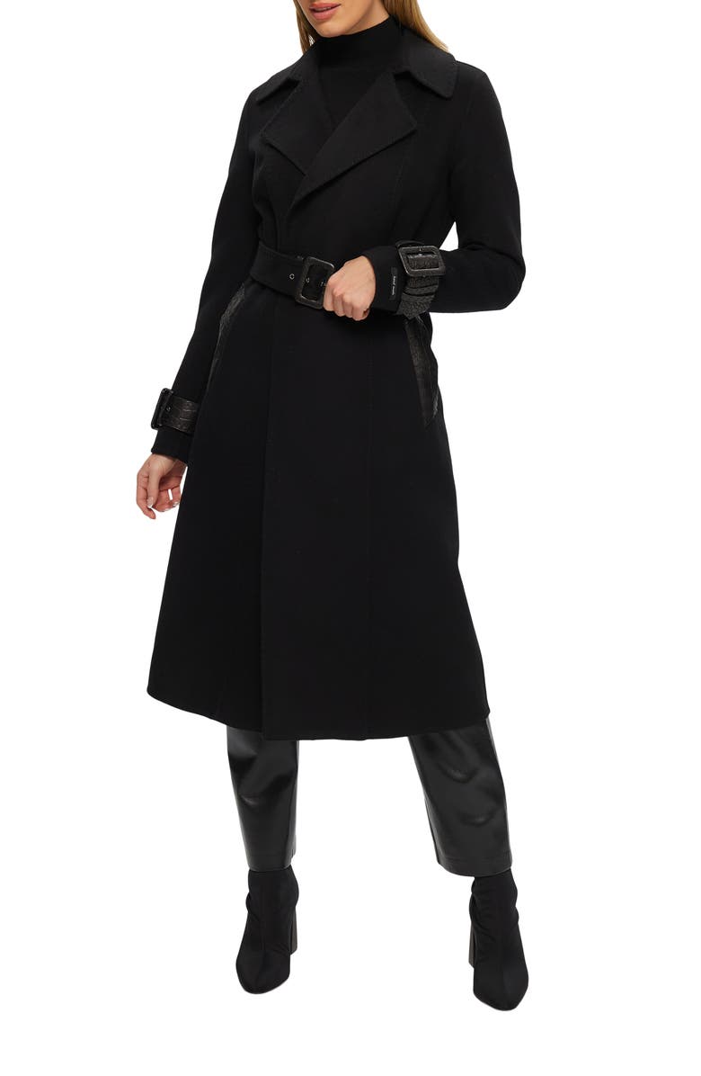 GORSKI Loro Piana Wool Blend Trench Coat, Main, color, Black/Black