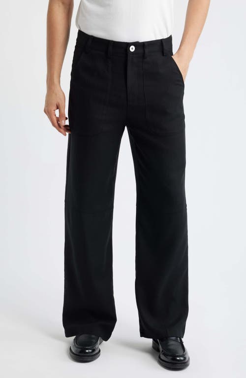 KROST Elliot Relaxed Fit Wide Leg Pants in Black at Nordstrom, Size Xx-Large