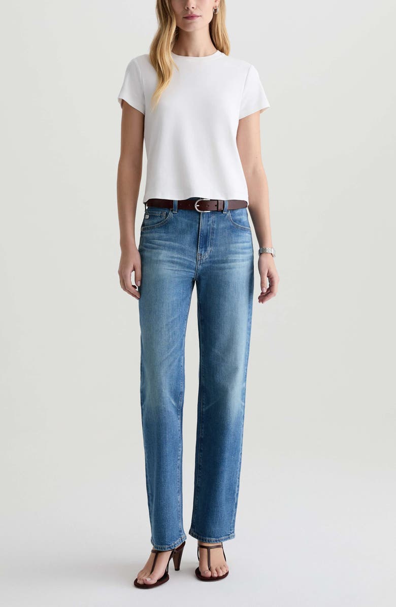 AG Brinley Mid Rise Straight Leg Jeans, Alternate, color, Owens Valley