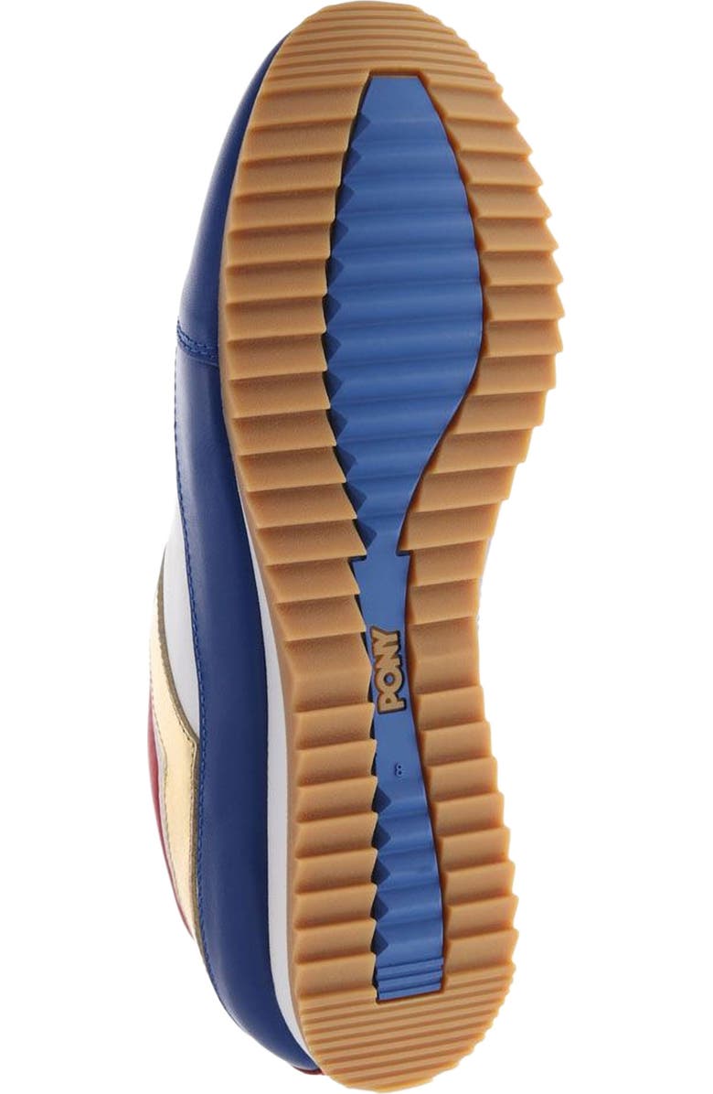 PONY Racer Lux Sneakers, Alternate, color, White/Blue/Red