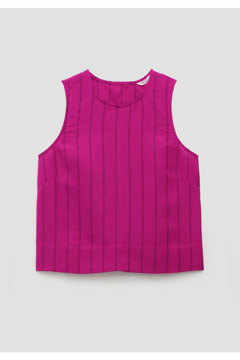 Vera Stripe Linen Blend Shell Top, Alternate, color, Orchid Stripe Pink