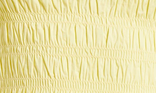 Damson Madder Bea Bow Accent Cotton Peplum Camisole In Yellow