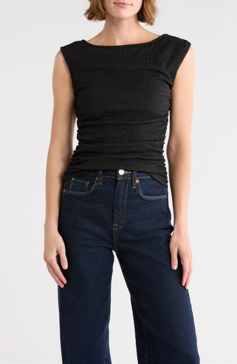 Textured Boatneck Tank