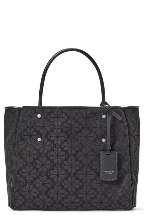spade flower jacquard tote